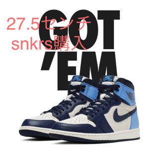 ナイキ(NIKE)のNIKE AIR JORDAN 1 RETRO HIGH OG OBSIDIAN(スニーカー)