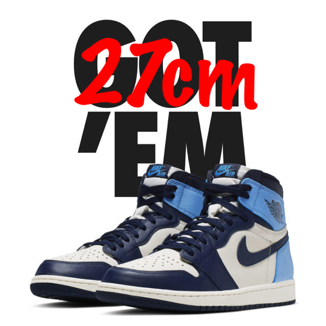 NIKE AIR JORDAN 1 OBSIDIAN 27cm