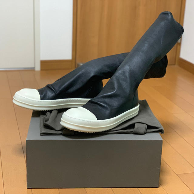 Rick Owens - 新品 Rick Owens レザー ソックスニーカー 43 リックオウエンスの通販 by KUMA's shop｜リックオウエンスならラクマ