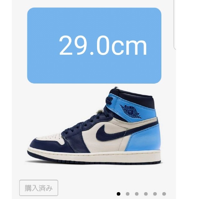 NIKE AIR JORDAN 1 OBSIDIAN 29.0cm