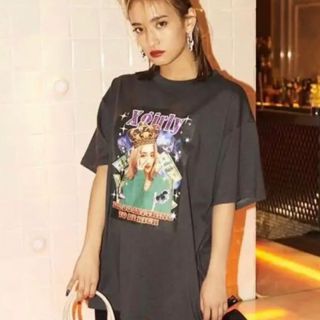 エックスガール(X-girl)のX-girl X YURINO POP DIVA S/S MENS TEE(Tシャツ(半袖/袖なし))