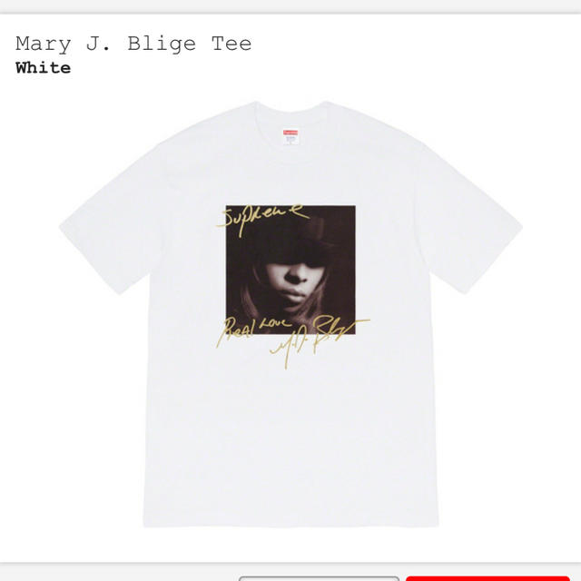 白 L supreme mary j blige tee white