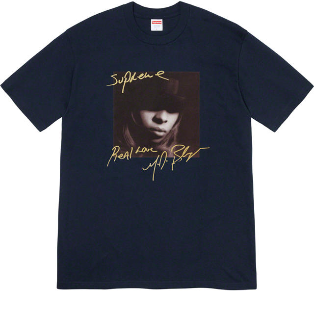 Supreme Mary J. Blige tee M ネイビートップス