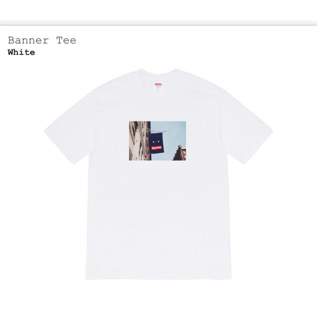 supreme 19fw banner tee M 白 新品 | hartwellspremium.com supreme banner tee 19FW M