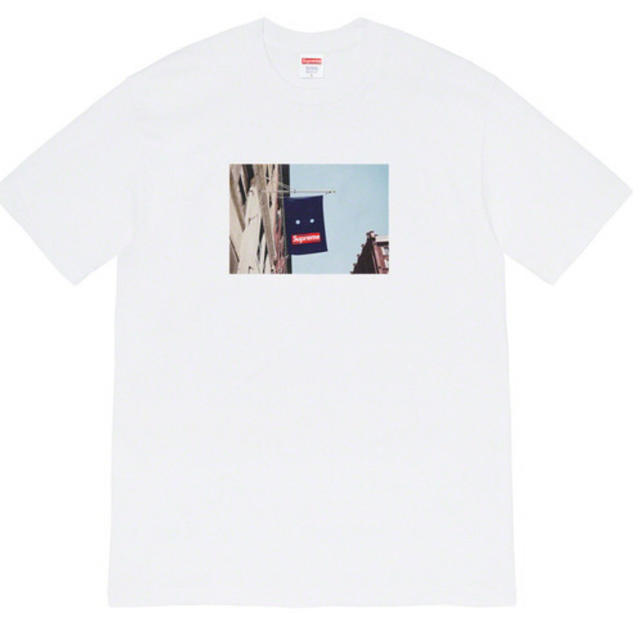 SUPREME シュプリーム 19AW Banner Tee バナー ショートスリーブ Tシャツ グレー 半袖シャツ