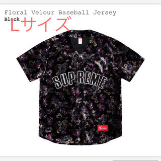 シュプリーム(Supreme)のL Supreme Floral Velour Baseball Jersey(Tシャツ/カットソー(半袖/袖なし))