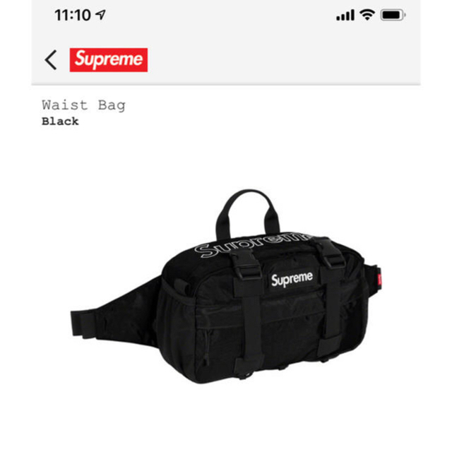 supreme TIMEX silver➕Waist Bag Black