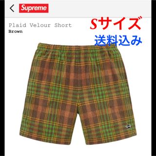 シュプリーム(Supreme)のSupreme Plaid Velour Short Brown small(ショートパンツ)