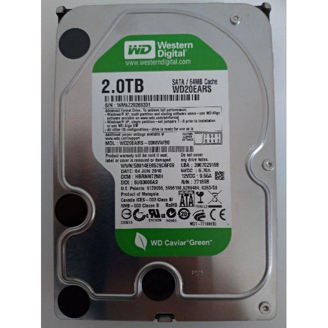 WD HDD 内蔵ハードディスク 3.5インチ 2TB