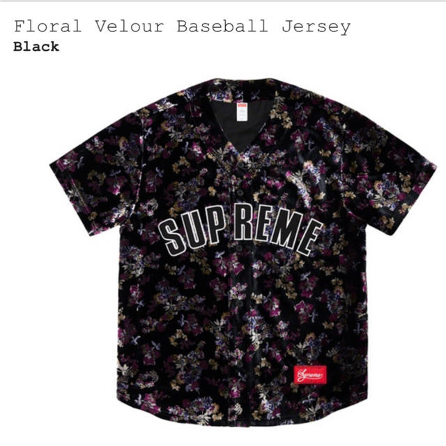 Floral Velour Baseball Jersey