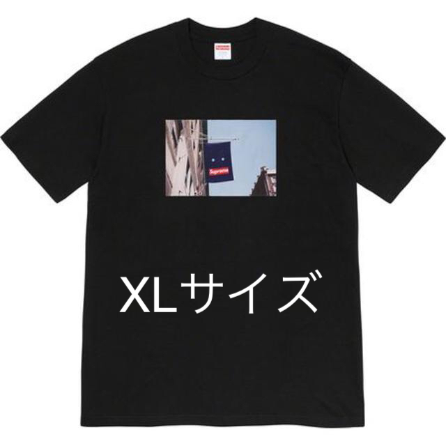 希少XL Supreme Banner Tee Black - Tシャツ/カットソー(半袖/袖なし)