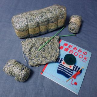 トヨボウ(東洋紡)のダイヤセブン毛糸玉１２巻　棒針あみ基礎BOOK 付(生地/糸)