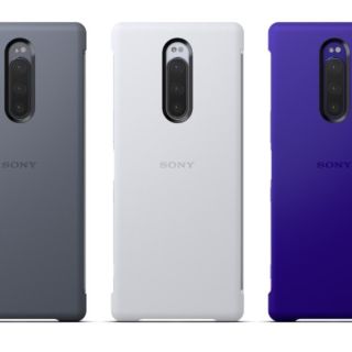 エクスペリア(Xperia)のSONYXperia1純正スマホケーススタイルカバータッチホワイトaudocom(Androidケース)