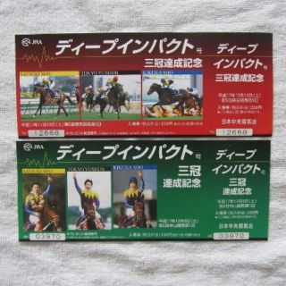 競馬場入場券　ディープインパクト三冠達成記念　2枚(その他)