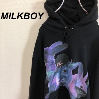 ミルクボーイ(MILKBOY)のmilkboy ミルクボーイ ビッグシルエット パーカー ブラック 黒(パーカー)