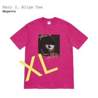 シュプリーム(Supreme)の即支払 XL マゼンタ supreme Mary J. Blige Tee(Tシャツ/カットソー(半袖/袖なし))