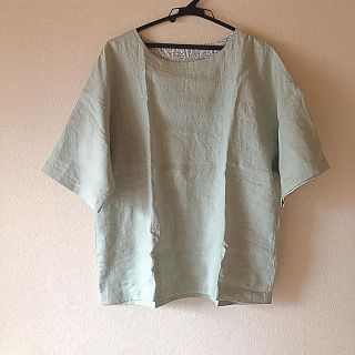 ネストローブ(nest Robe)の未使用  ハンドメイド  リネンブラウス(シャツ/ブラウス(半袖/袖なし))