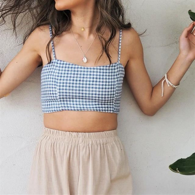 【Brandy Melville】Gauze Bustier《BLU》