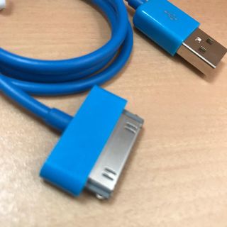 iPhone iPod 充電転送ケーブル ブルー(バッテリー/充電器)