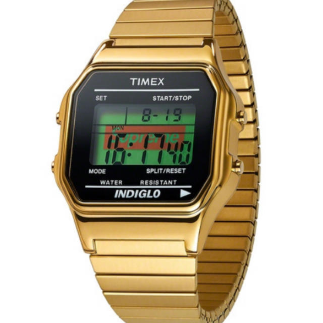 Supreme Timex Digital Watch Gold