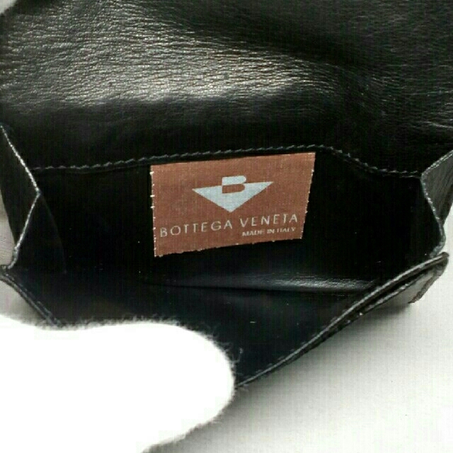 Bottega Veneta(ボッテガヴェネタ)のボッテガヴェネタ カードケース イントレチャート レザー ブラック メンズのファッション小物(名刺入れ/定期入れ)の商品写真