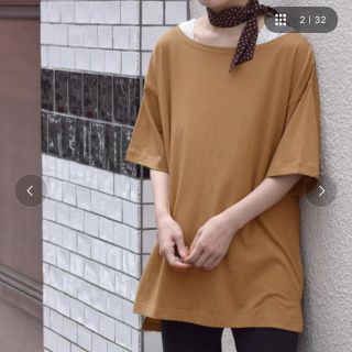 ダブルクローゼット(w closet)のwcloset  スカーフ付きクルーネックbigプルオーバー(Tシャツ(半袖/袖なし))