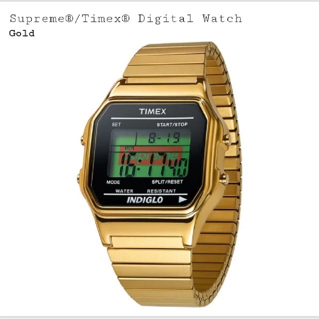 Supreme®/Timex® Digital Watch Gold