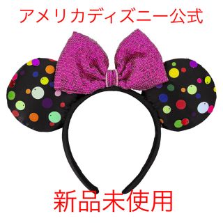 ディズニー(Disney)のディズニーカチューシャ ミニー ドットポルカ柄 新品 WDWアメリカ限定(カチューシャ)