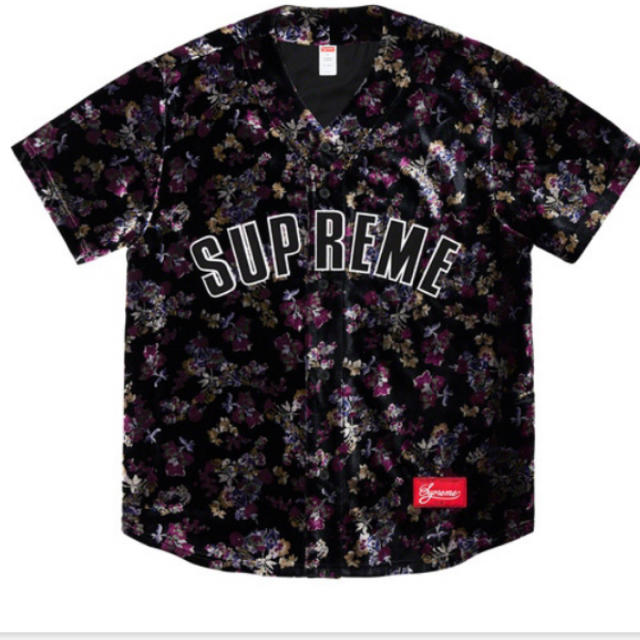 Floral Velour Baseball Jersey Lその他