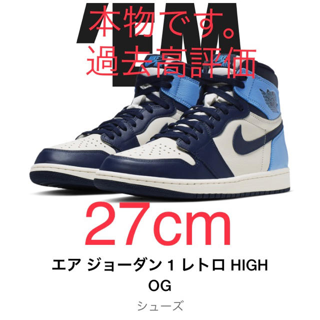 NIKE AIR JORDAN 1 obsidian 27cm