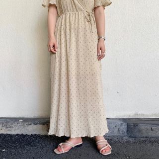 Kastane - Kastane / 花柄カシュクールワンピース(beige)の通販 by o