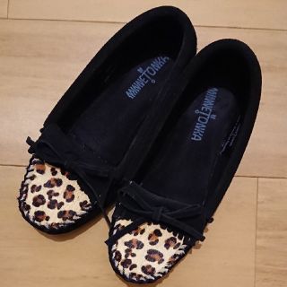 ミネトンカ(Minnetonka)の専用☆りぼん様☆【中古】ミネトンカ モカシン レオパード柄(スリッポン/モカシン)