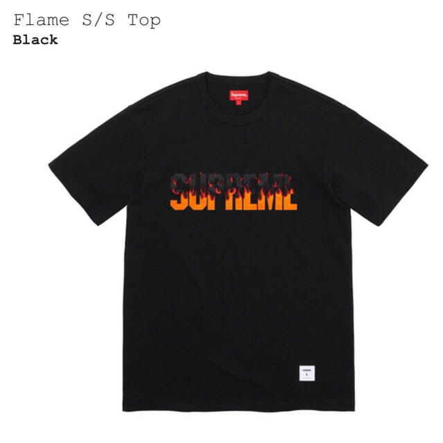 【即日発送可】Supreme Flame S/S Top S 黒