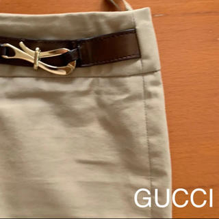 グッチ(Gucci)のGUCCI グッチ ベージュタイトスカート 38(ロングスカート)