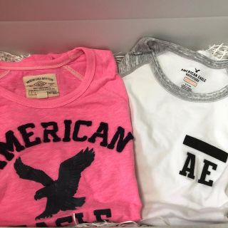 アメリカンイーグル(American Eagle)のアメリカンイーグル  (S) ピンクのみ販売(Tシャツ/カットソー(七分/長袖))