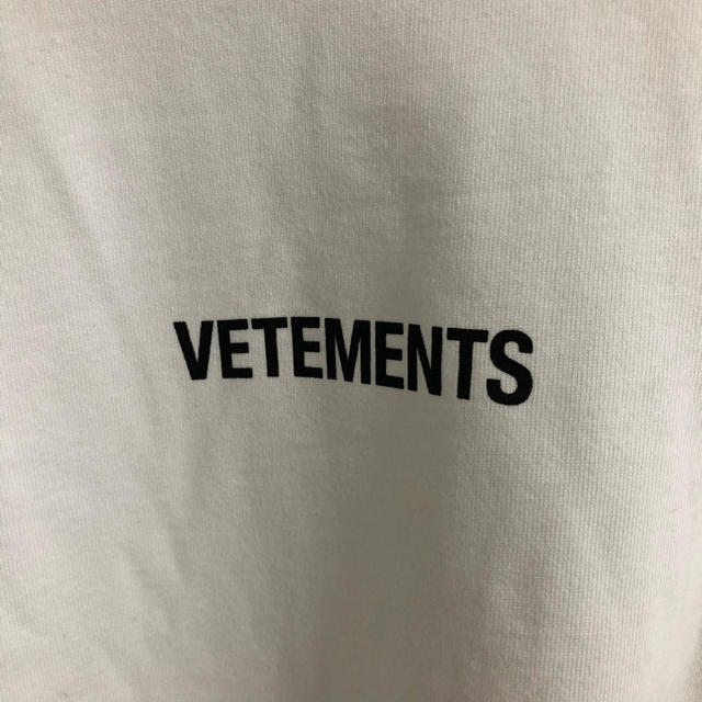 VETEMENTS ロゴ ロンT ホワイト - Tシャツ/カットソー(七分/長袖)