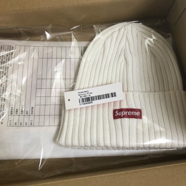 Supreme Overdyed Beanie Natural 新品未使用