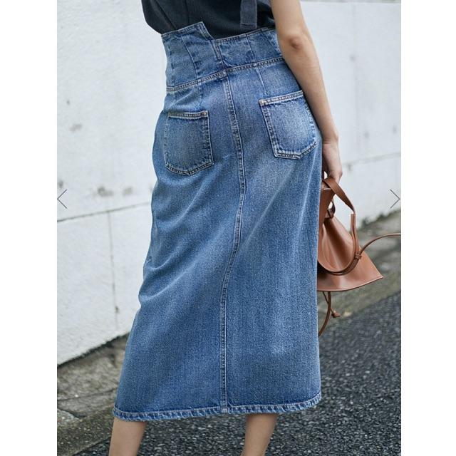 Ameri VINTAGE(アメリヴィンテージ)のameri vintage  STUDS LINE DENIM SKIRT レディースのスカート(ロングスカート)の商品写真