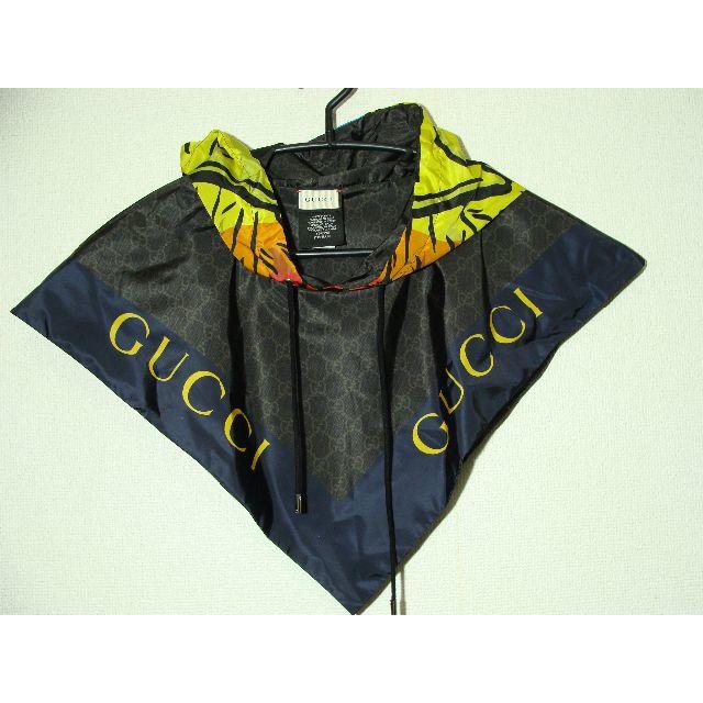 Gucci(グッチ)のGUCCIグッチGGロゴ柄イーグル鷲鷹ナイロンフードポンチョパーカー メンズのジャケット/アウター(ナイロンジャケット)の商品写真