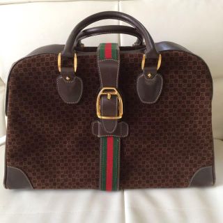 グッチ(Gucci)のかなりレア スエードボストンバッグ(ボストンバッグ)