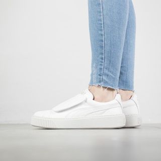 プーマ(PUMA)の定14040円限定著名人愛用!プーマバスケット新品ベルクロスニーカー希少白!(スニーカー)