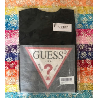 ゲス(GUESS)の新品タグ付 GUESS メンズ サイズS ブラックロゴT(Tシャツ/カットソー(半袖/袖なし))