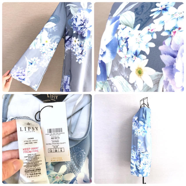 Lipsy(リプシー)の【リン様 専用✨】新品✨イギリス リプシー✨UK10✨フレアスリーブワンピ レディースのワンピース(ひざ丈ワンピース)の商品写真