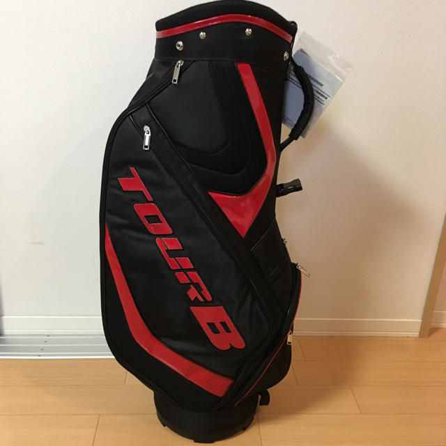 ブリヂストンGOLFTOUR B キャディバッグCBG91Y ブラック×レッド