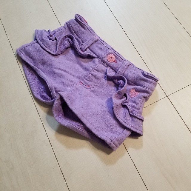 EARTHMAGIC(アースマジック)のアースマジック ショートパンツ紫120 キッズ/ベビー/マタニティのキッズ服女の子用(90cm~)(パンツ/スパッツ)の商品写真