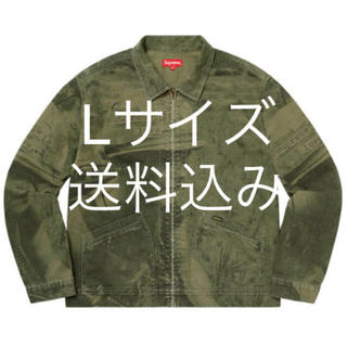 シュプリーム(Supreme)のSupreme is love denim work jacket L オリーブ(Gジャン/デニムジャケット)