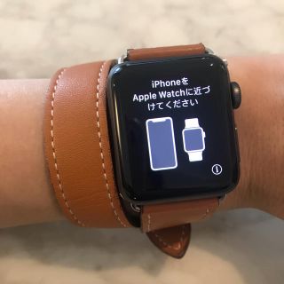 アップルウォッチ(Apple Watch)の【美品】アップルウォッチ Series 2 アルミニウム 38mm バンド付(腕時計(デジタル))