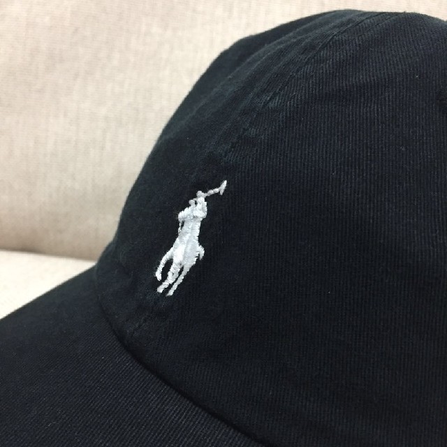 POLO RALPH LAUREN(ポロラルフローレン)の新品男女兼用ラルフローレンキャップ黒/白 メンズの帽子(キャップ)の商品写真