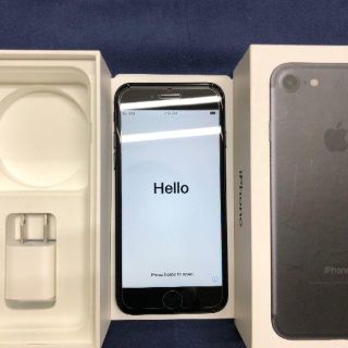 アップル(Apple)の大江戸一（おおえどはじめ）様っ専用iPhone7 32GB ブラック(スマートフォン本体)