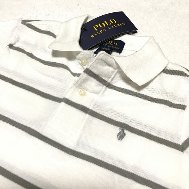 POLO RALPH LAUREN(ポロラルフローレン)の新品✨ラルフローレン ホワイト ポロシャツ 4T/110 キッズ/ベビー/マタニティのキッズ服男の子用(90cm~)(Tシャツ/カットソー)の商品写真